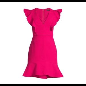Bcbgmaxazria flirty sleeve mini dress